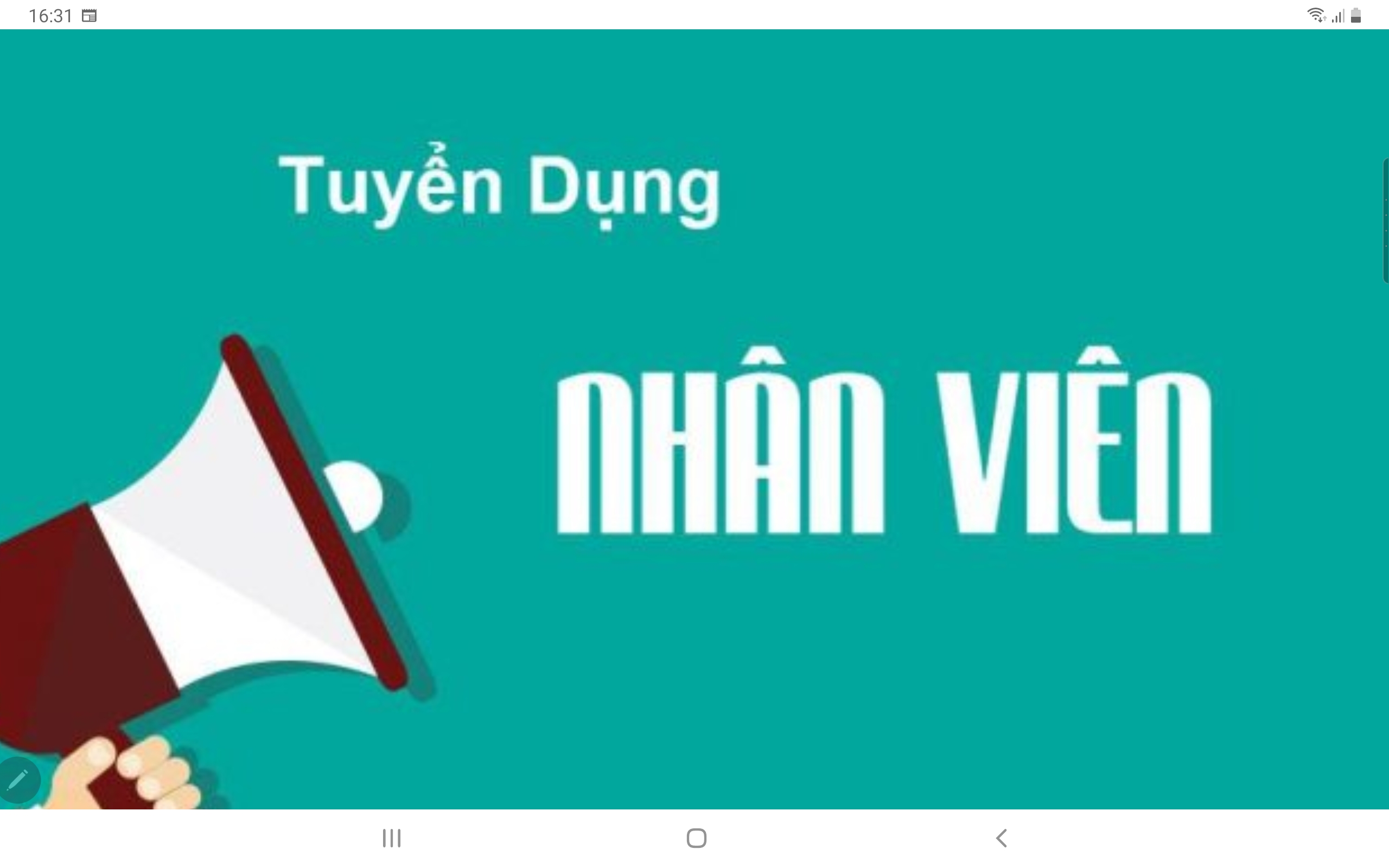 Thông báo tuyển dụng