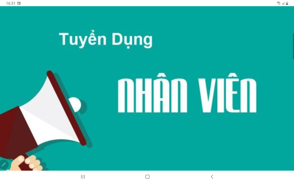 Thông báo tuyển dụng năm 2021