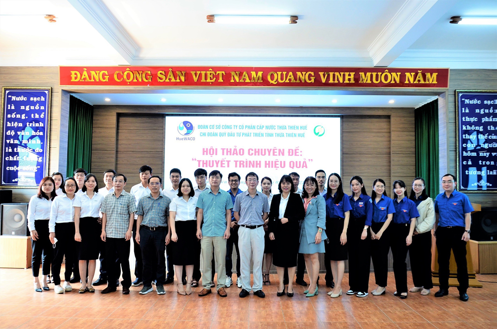 Hội thảo chuyên đề: ”Thuyết trình hiệu quả” giữa Đoàn cơ sở Công ty Cổ phần cấp nước Thừa Thiên Huế và Chi đoàn Quỹ Đầu tư phát triển tỉnh Thừa Thiên Huế