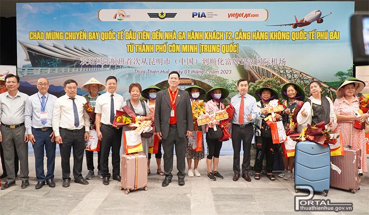 Đón chuyến bay quốc tế đầu tiên đến Nhà ga T2 – Cảng Hàng không quốc tế Phú Bài